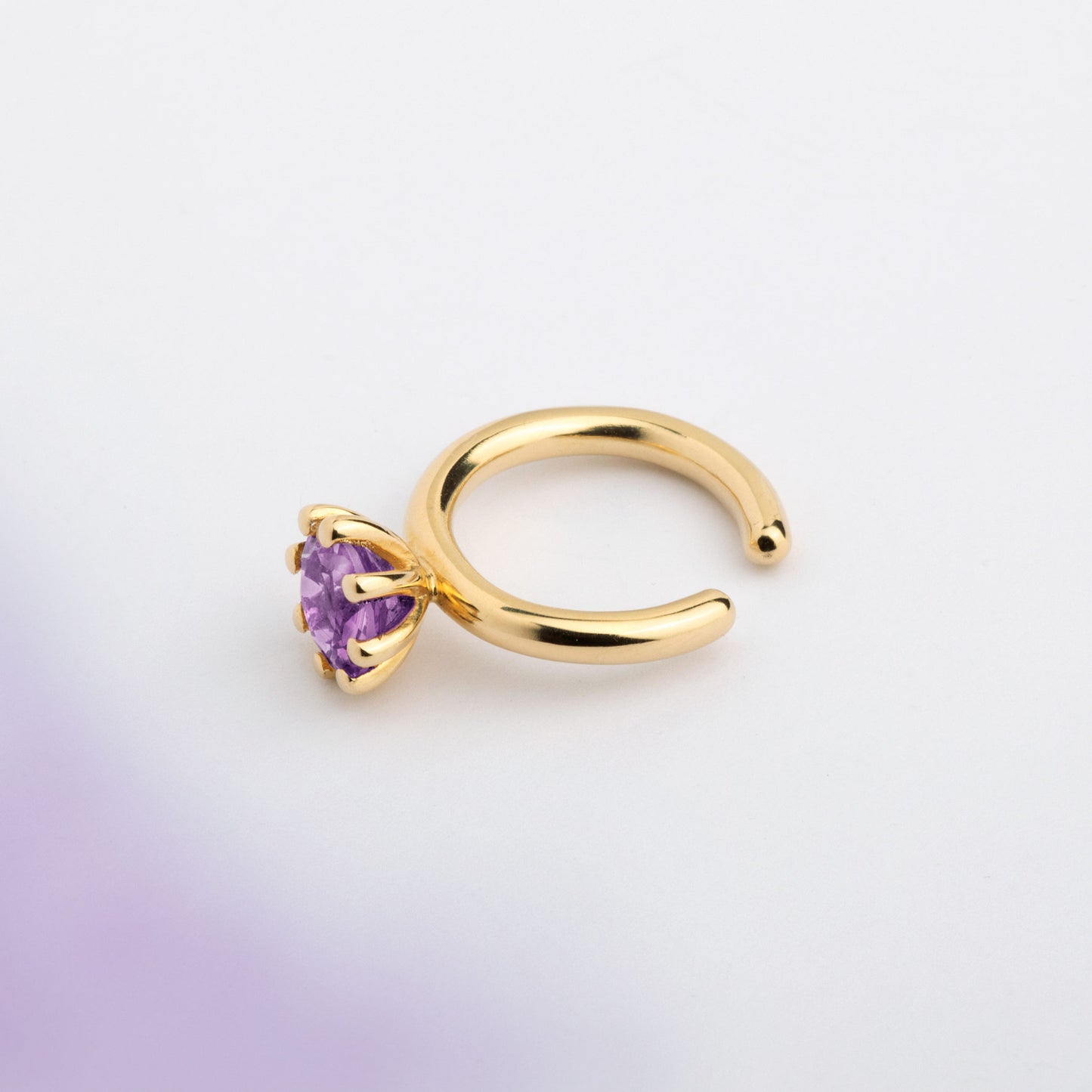 Violet Ear Cuff "Marry Me"