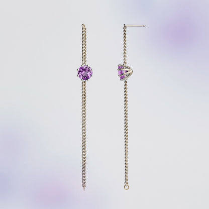 Violet Earrings "Floating Stones"