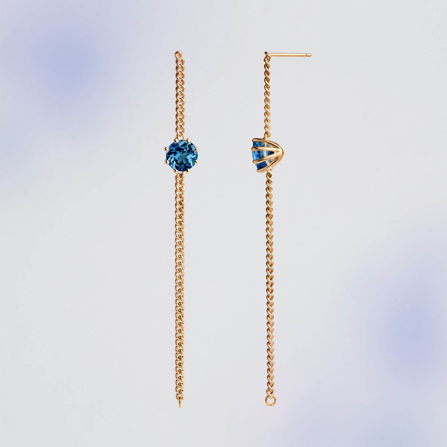 Blue Earrings "Floating Stones"