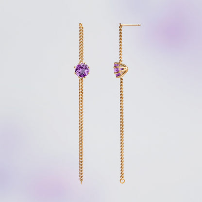 Violet Earrings "Floating Stones"