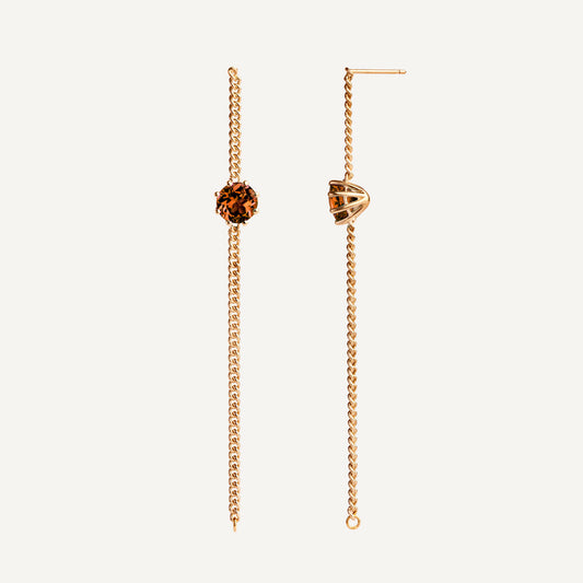 Orange Earrings "Floating Stones"