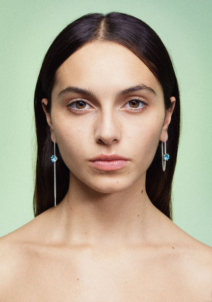 Blue Earrings "Floating Stones"