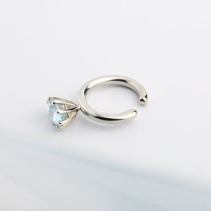 Blue Ear Cuff "Marry Me"