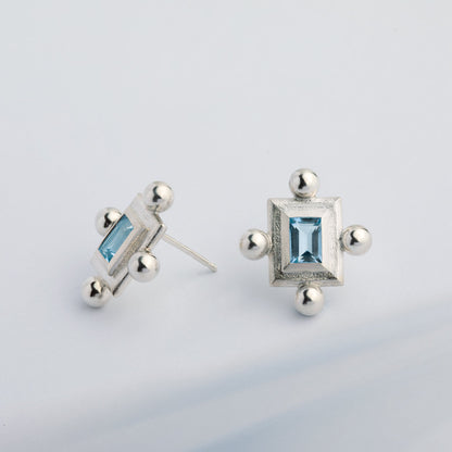 Blue Earrings "Ancient System"