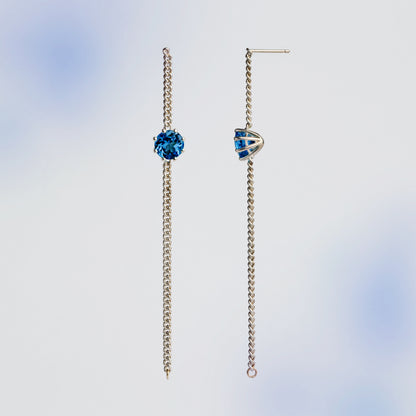 Blue Earrings "Floating Stones"