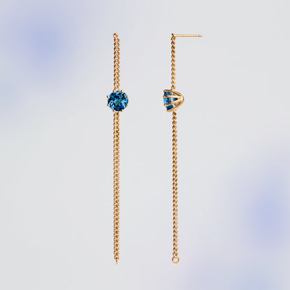 Blue Earrings "Floating Stones"