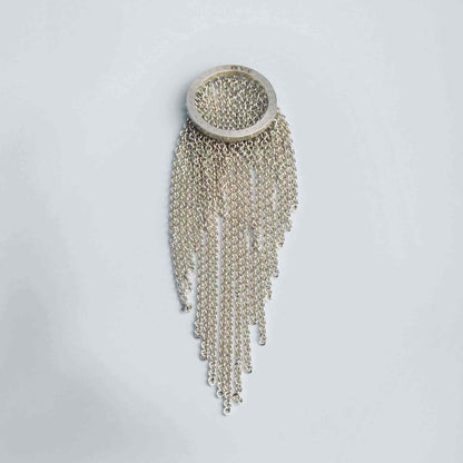 This silver ring offers sensation of water falling on your head, touching your skin, flowing down the body. Unique piece of jewelry. Handmade in Barcelona. 