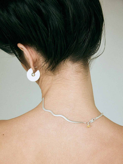 My version of silver hoops that embody simplicity and modernity — perfect for every day, when every day is special.
These earrings are about mental stillness, not silence. About focus without force. About this moment when you feel that you know without any doubts. 