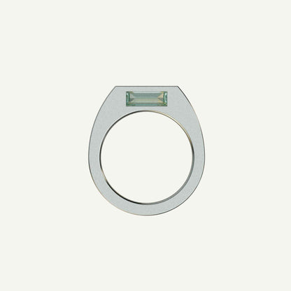 This silver signet ring is made of 2 parts. When it’s closed, it looks as if nothing’s happening. But when you open it — surprise — a hidden garden of gemstones inside. 