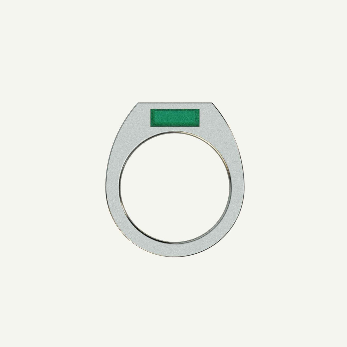 This silver signet ring is made of 2 parts. When it’s closed, it looks as if nothing’s happening. But when you open it — surprise — a hidden garden of gemstones inside. 