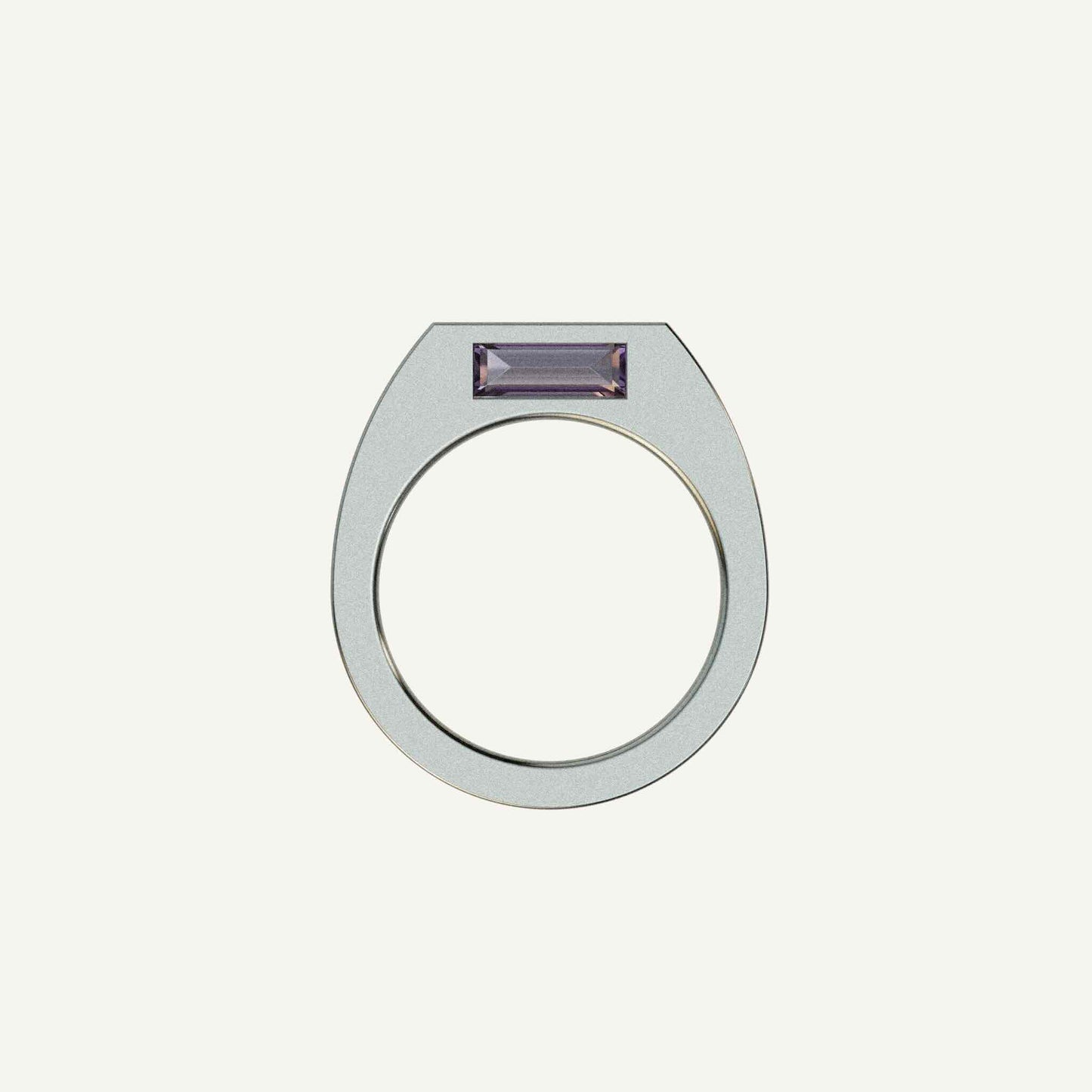 This silver signet ring is made of 2 parts. When it’s closed, it looks as if nothing’s happening. But when you open it — surprise — a hidden garden of gemstones inside. 
